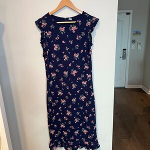Old Navy Sleeveless Ruffle-Trim Floral Print Sheath Dress - Size L